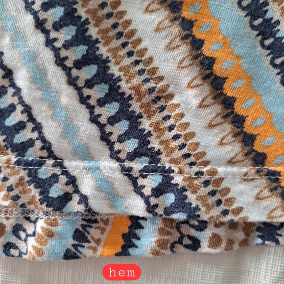 Chico's Size 3 (L)Multi Color Pullover Top 3/4 sleeves #168 - Picture 6 of 9